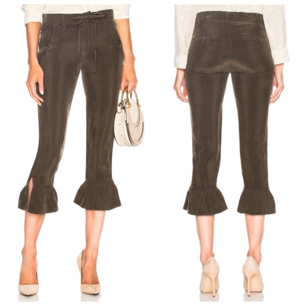 Calvin Rucker What I Like Olive Crop Flare Pants